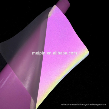 Rainbow pink Reflective /Reflector heat transfer vinyl for T-shirt